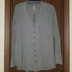 Free People button up top